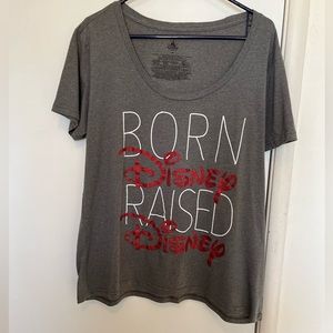 Disney glitter tee “Born Disney Raised Disney”